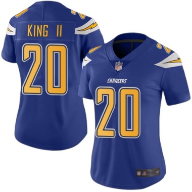 Los Angeles Chargers NFL Football Desmond King Electric Blue Jersey Women Limited 20 Rush Vapor Untouchable